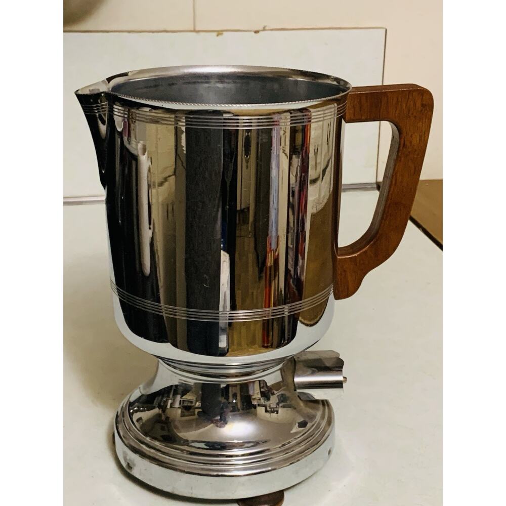 Vintage Faberware Chrome Coffee Pot Only, No Lid, No Plug, Farber Inc. Brooklyn